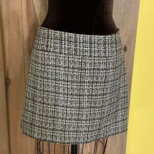 The Limited Black & White Tweed Mini Skirt